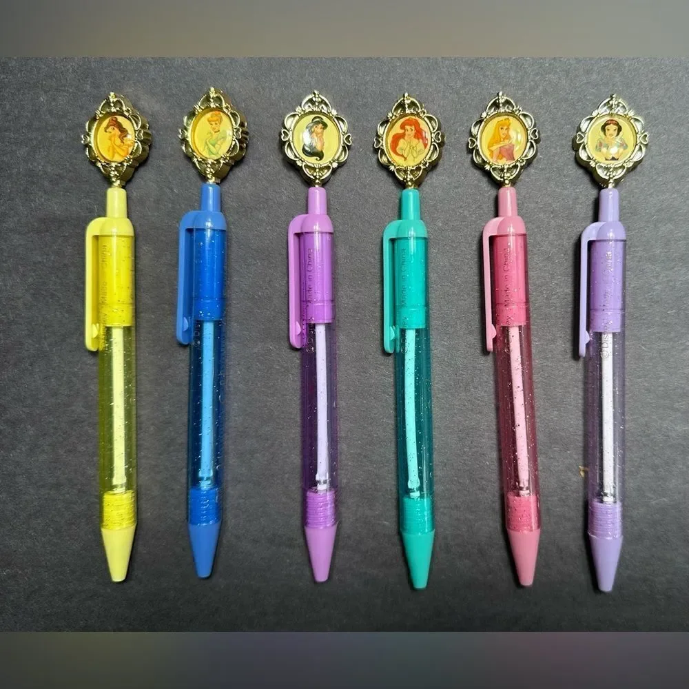 Vintage Glitter Disney Princess Mini Pen Set